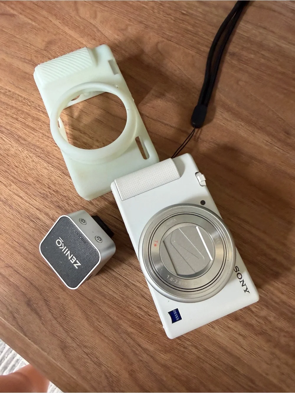 Sony ZV-1 Digital Camera with flash attachment